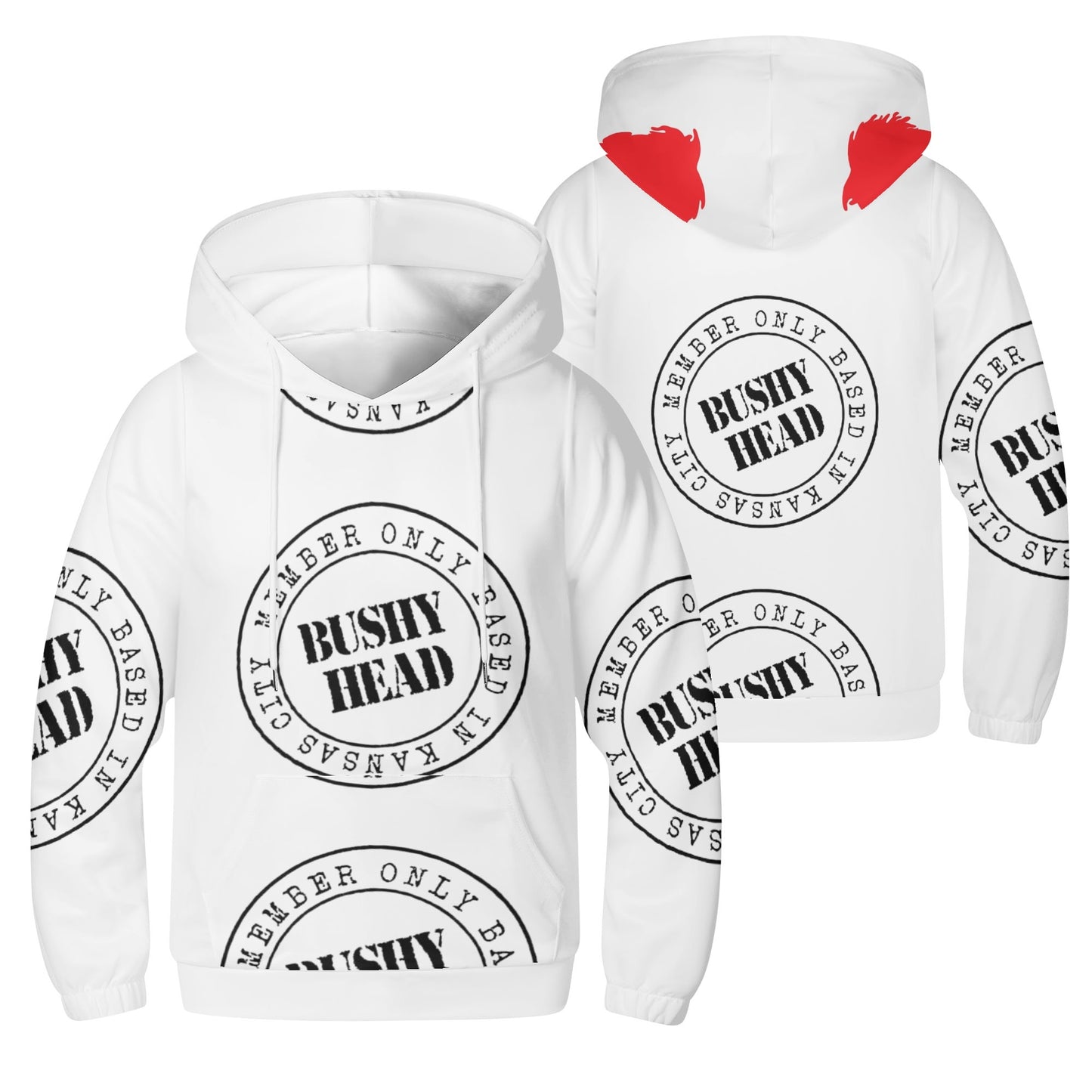 Bushy Head Member Lightweight All Over Printing Hoodie Sweatshirt