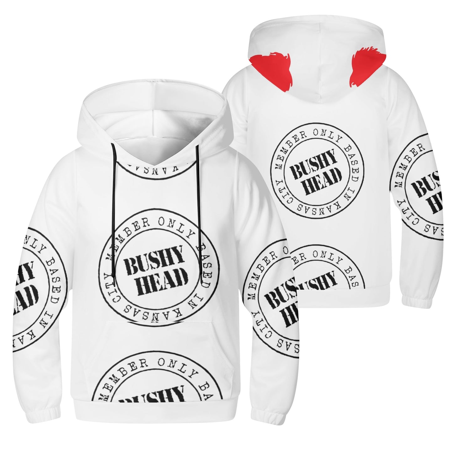 Bushy Head Member Lightweight All Over Printing Hoodie Sweatshirt